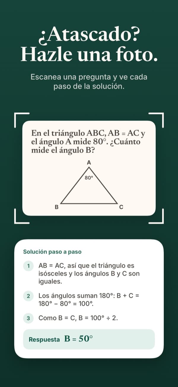Una pregunta fotografiada con la solución paso a paso