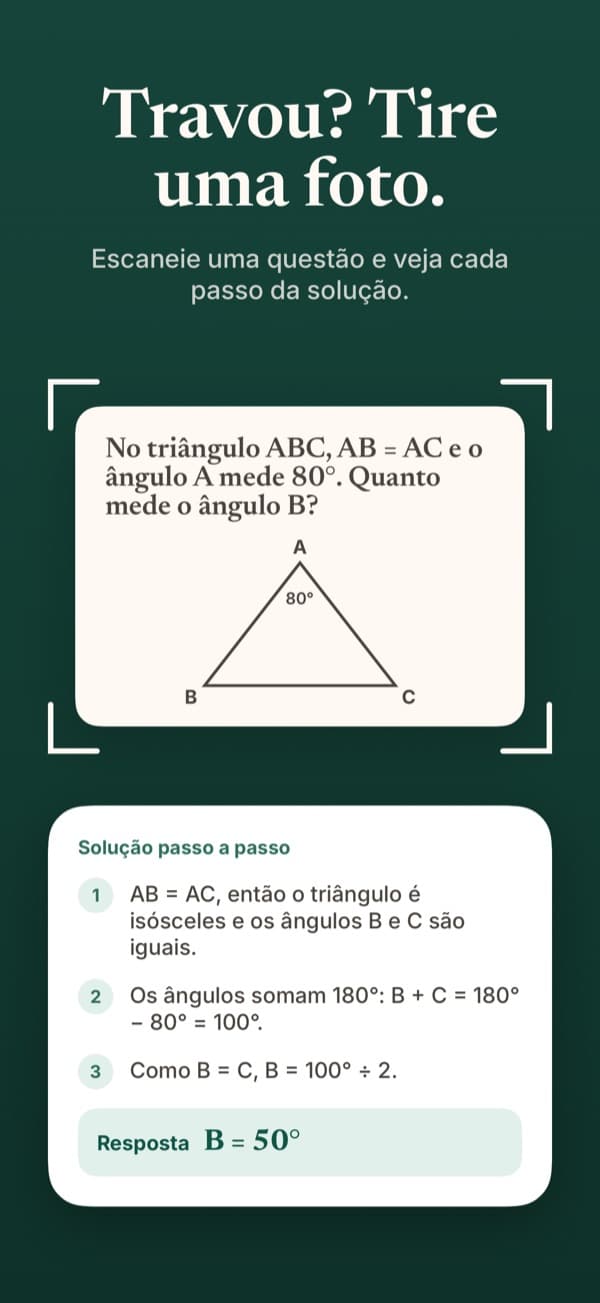 Uma questão fotografada com a solução passo a passo