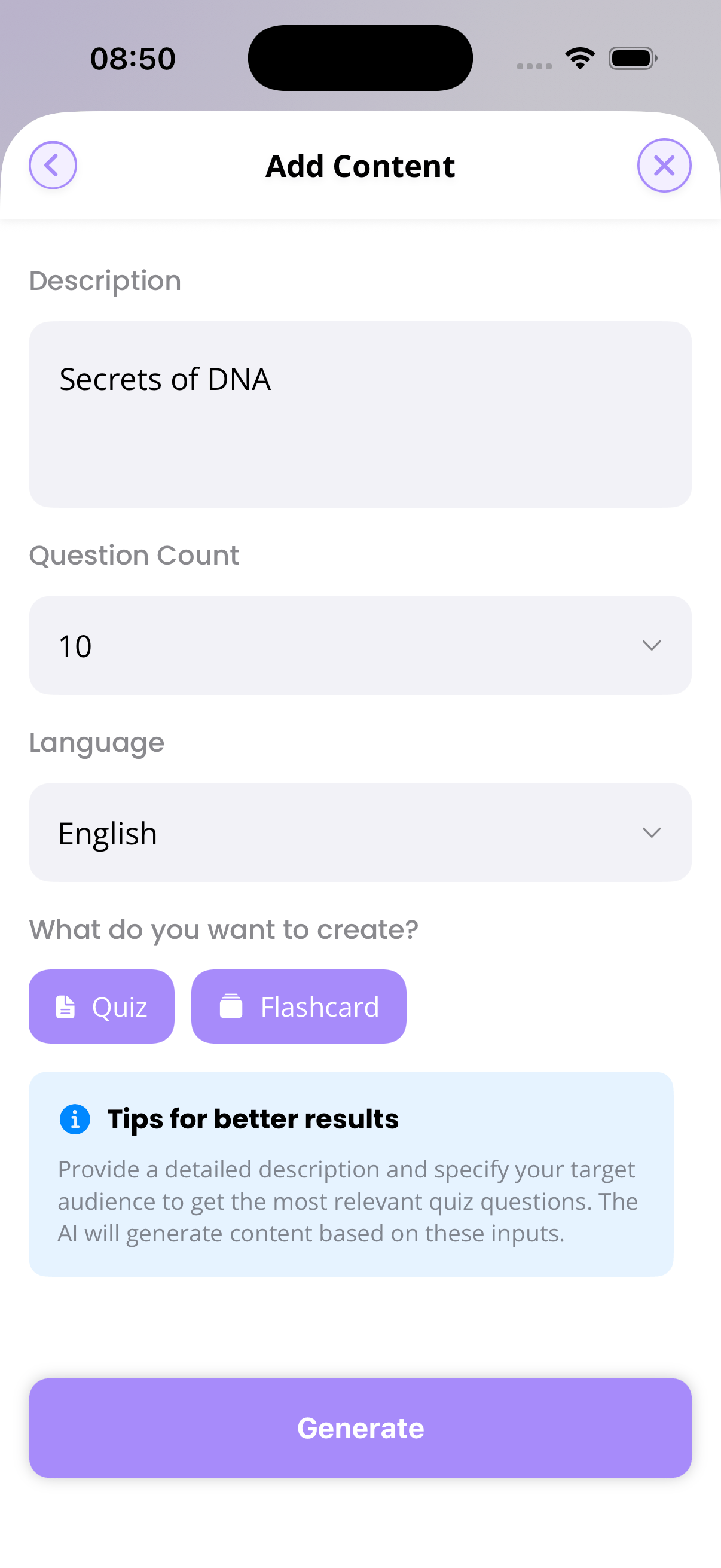 Content creation flow